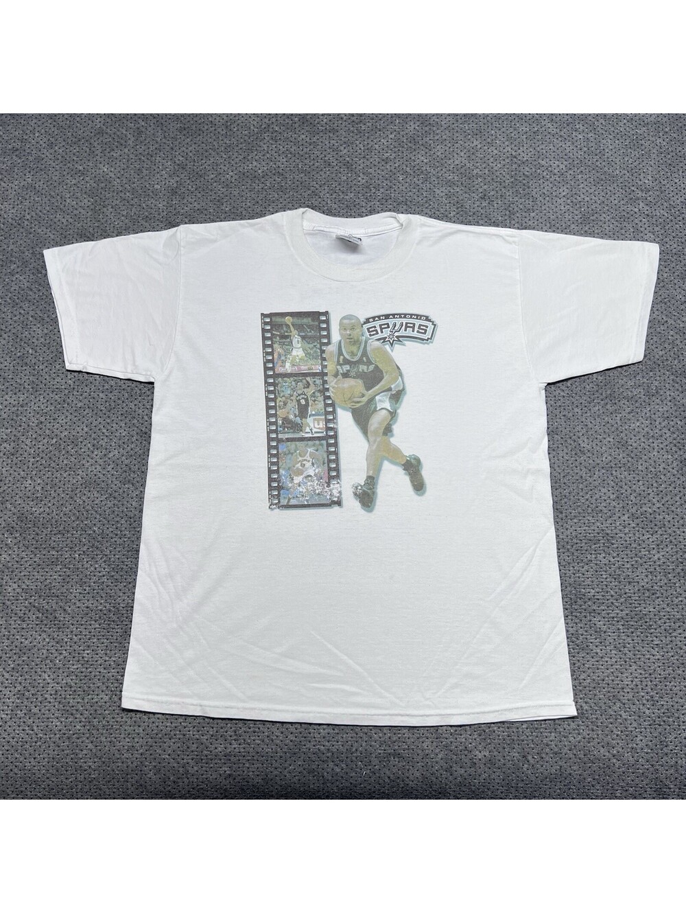Vintage San Antonio Spurs Manu Ginobili T-Shirt Large Rare Men’s White NBA